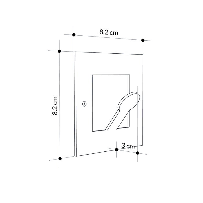 Wallity Kaly Metal Square Hanger - Negro